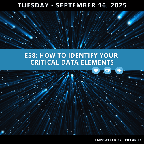 How to Identify Your Critical Data Elements - Talk Tech with Data Dave cover