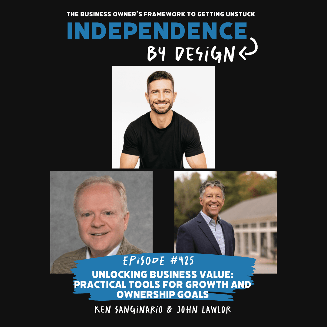 #425: Unlocking Business Value: Practical Tools for Growth and Ownership Goals with Ken Sanginario & John Lawlor - Independence by Design™ cover