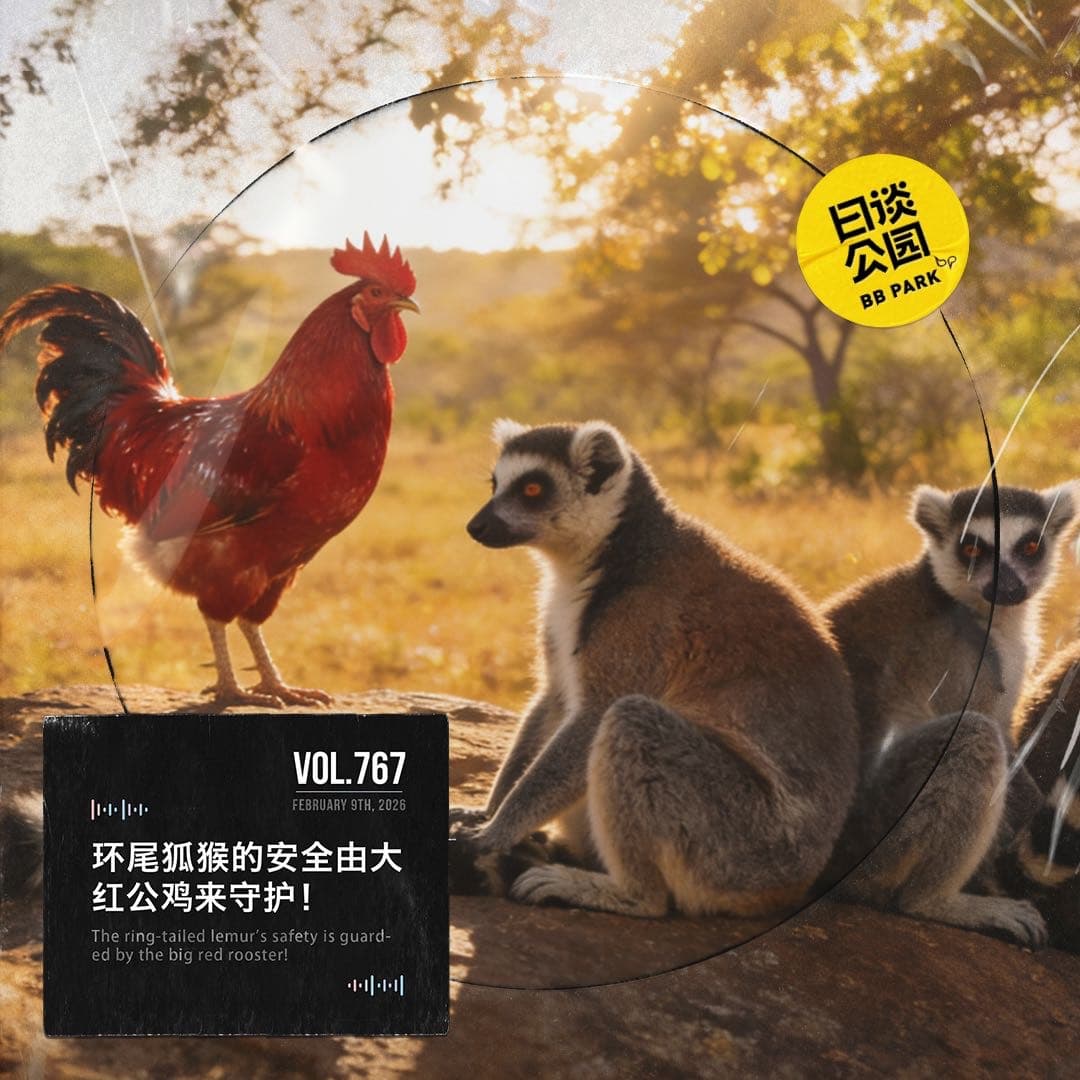 vol.767 环尾狐猴的安全由大红公鸡来守护！ - 日谈公园 cover