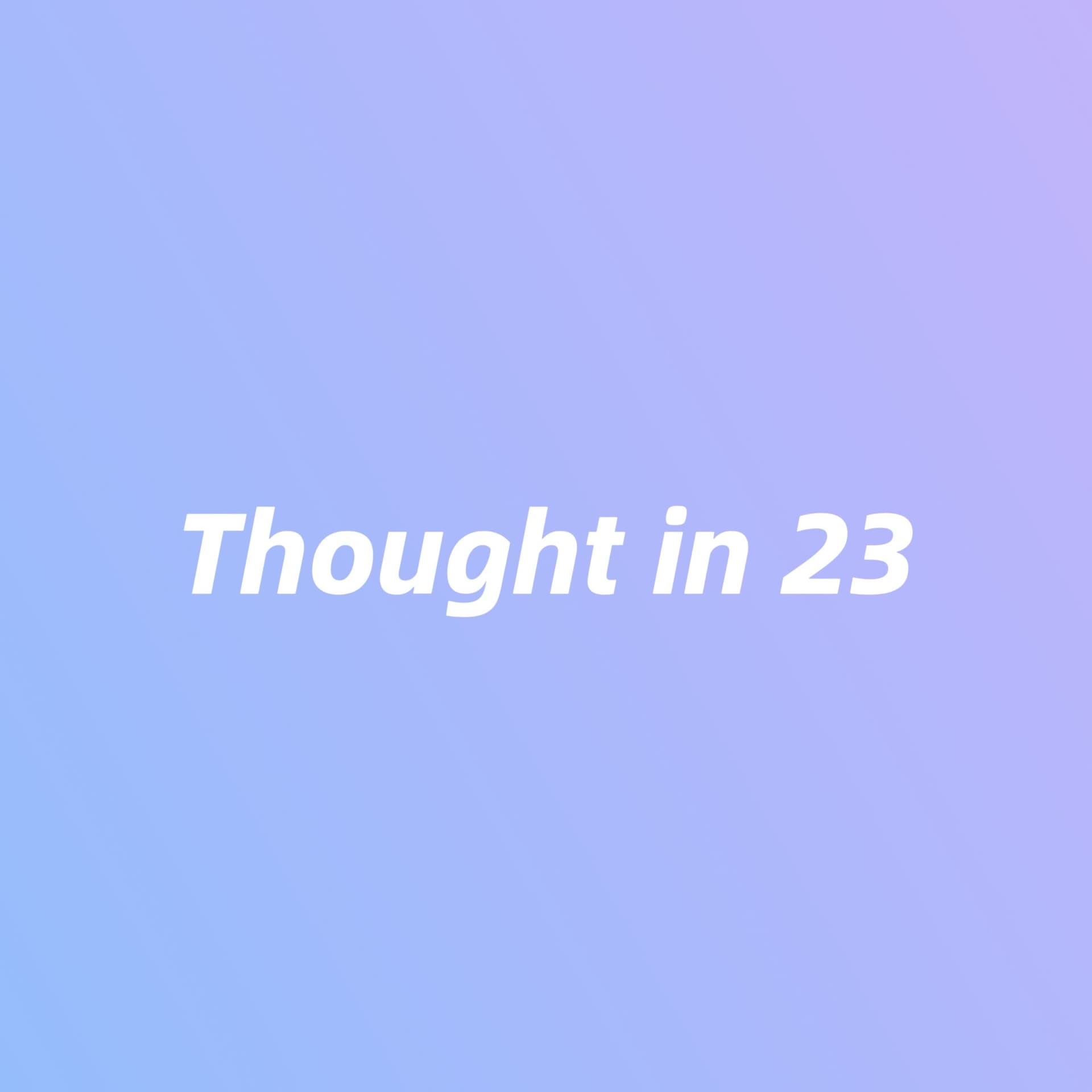 Thought in 23 cover