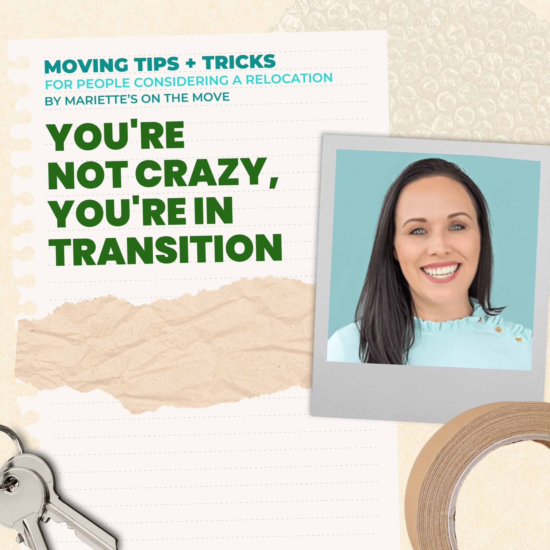 You're Not Crazy, You're In Transition — Moving For Smarties cover