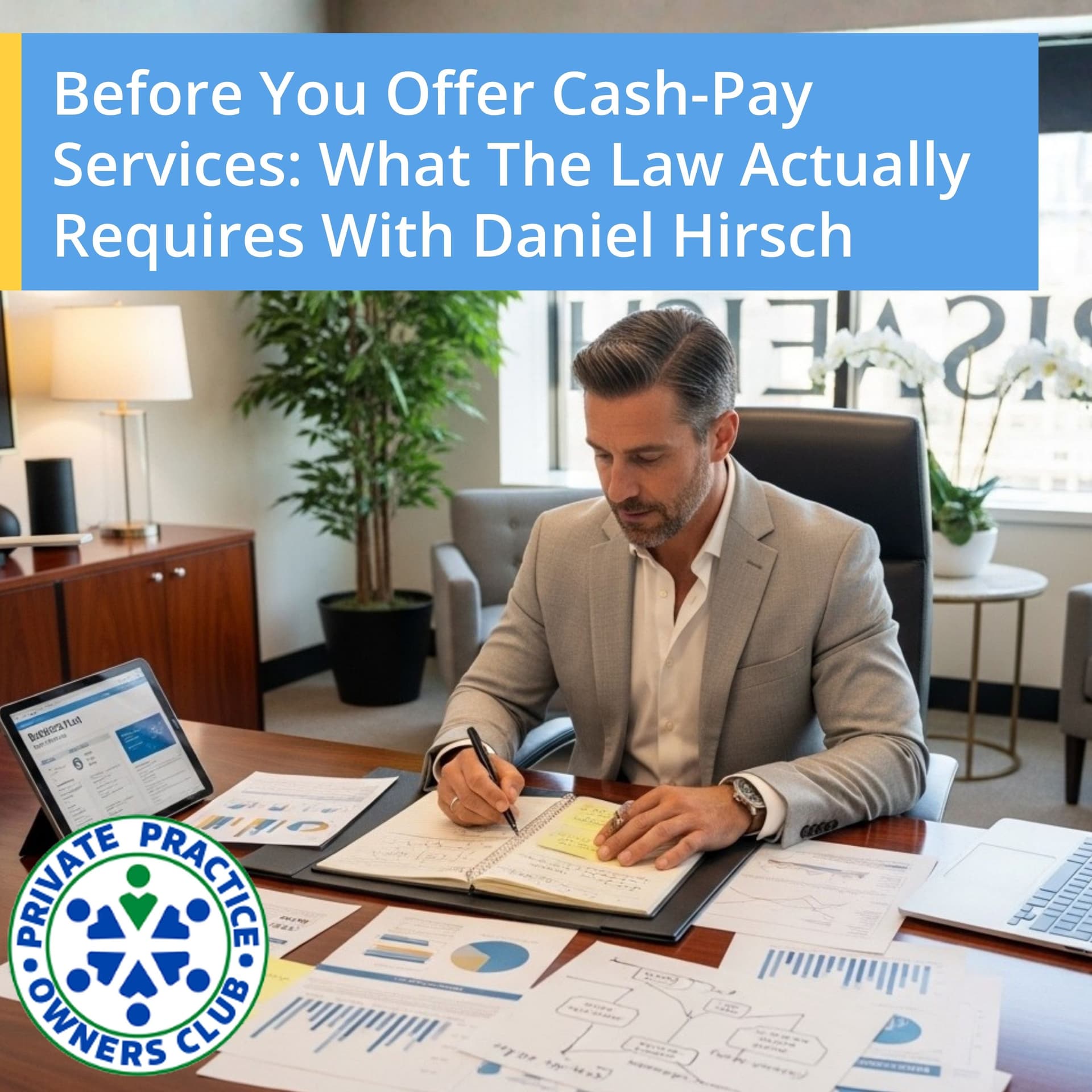 Before You Offer Cash-Pay Services: What The Law Actually Requires - Private Practice Owners Club cover