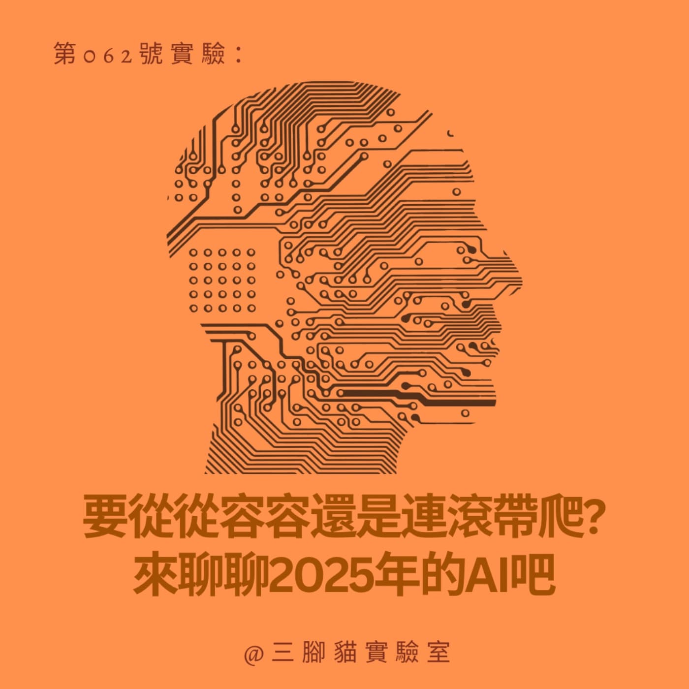 第 062 號實驗：要從從容容還是連滾帶爬？來聊聊2025年的AI吧 - 三腳貓實驗室 Tripod Cat's Great Adventure cover