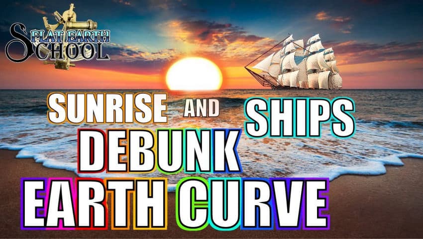 FLAT EARTH SCHOOL - Sunrise & Ships Debunk Earth Curve! - Flat Earth Sun, Moon & Zodiac Clock cover