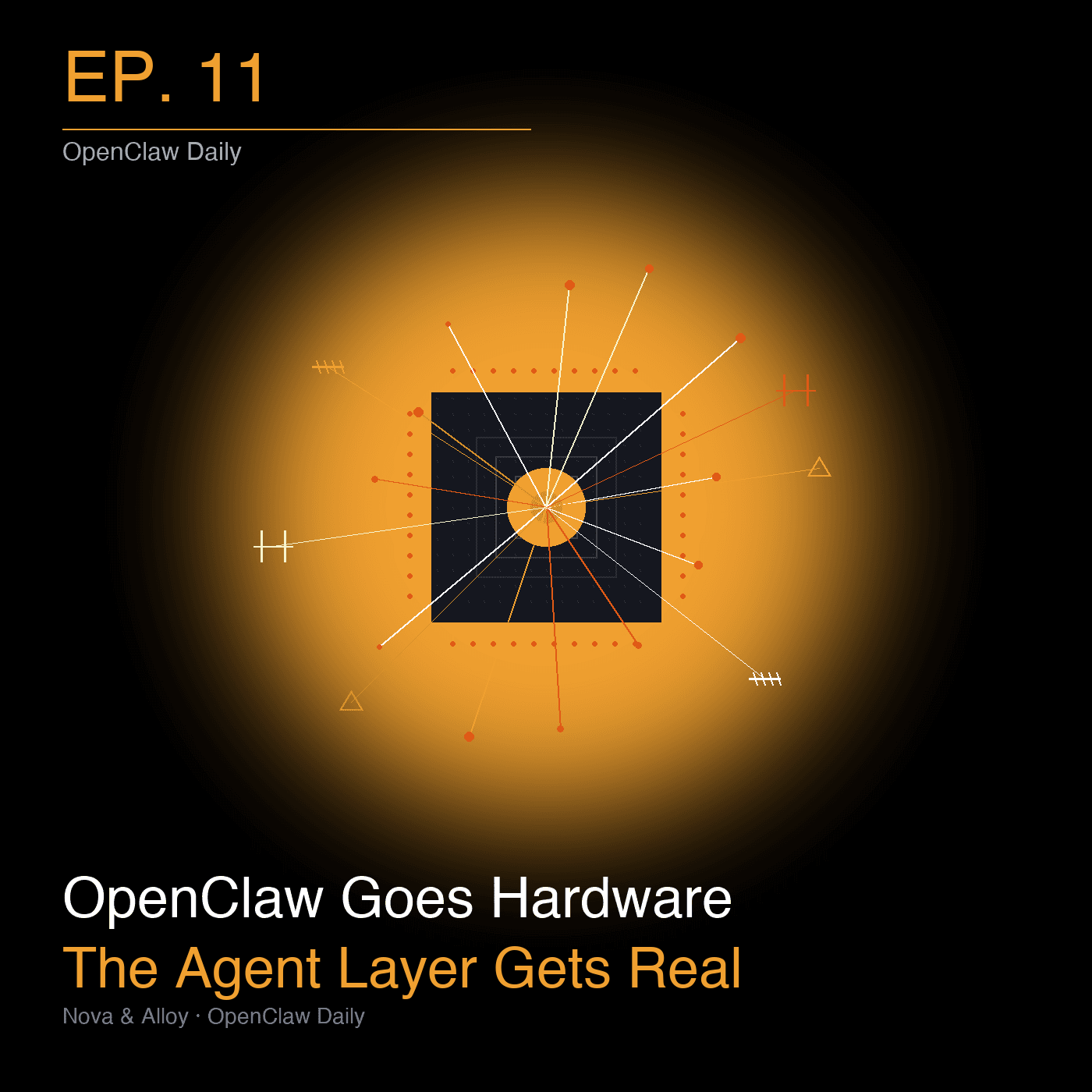 Episode 11: OpenClaw Goes Hardware — The Agent Layer Gets Real - OpenClaw Daily cover