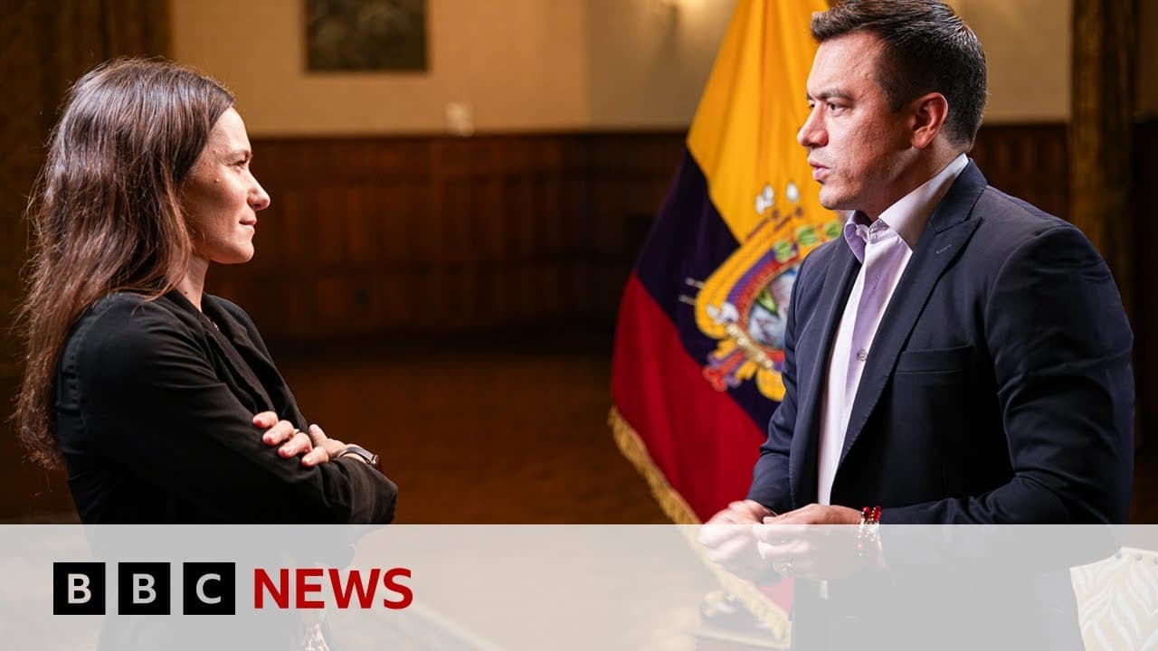 US and European armies should join our war on gangs, Ecuador president tells BBC — BBC News cover