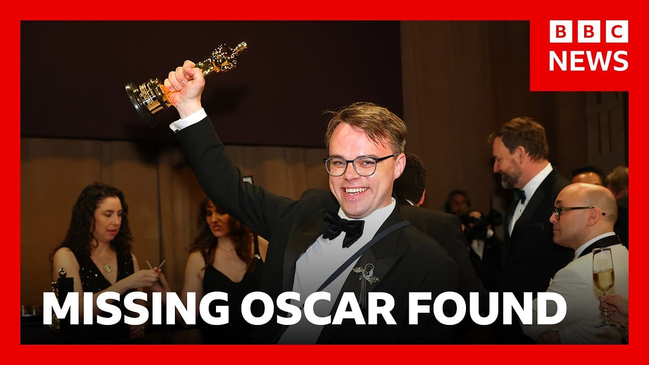 Missing Oscar found after Academy Award winner blocked from taking it on flight | BBC News - BBC News cover