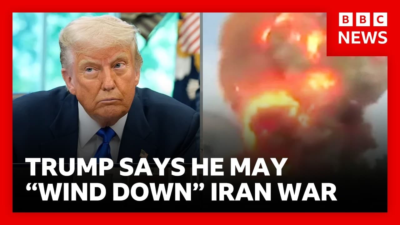 President Trump  considering “winding down” war with Iran | BBC News - BBC News cover