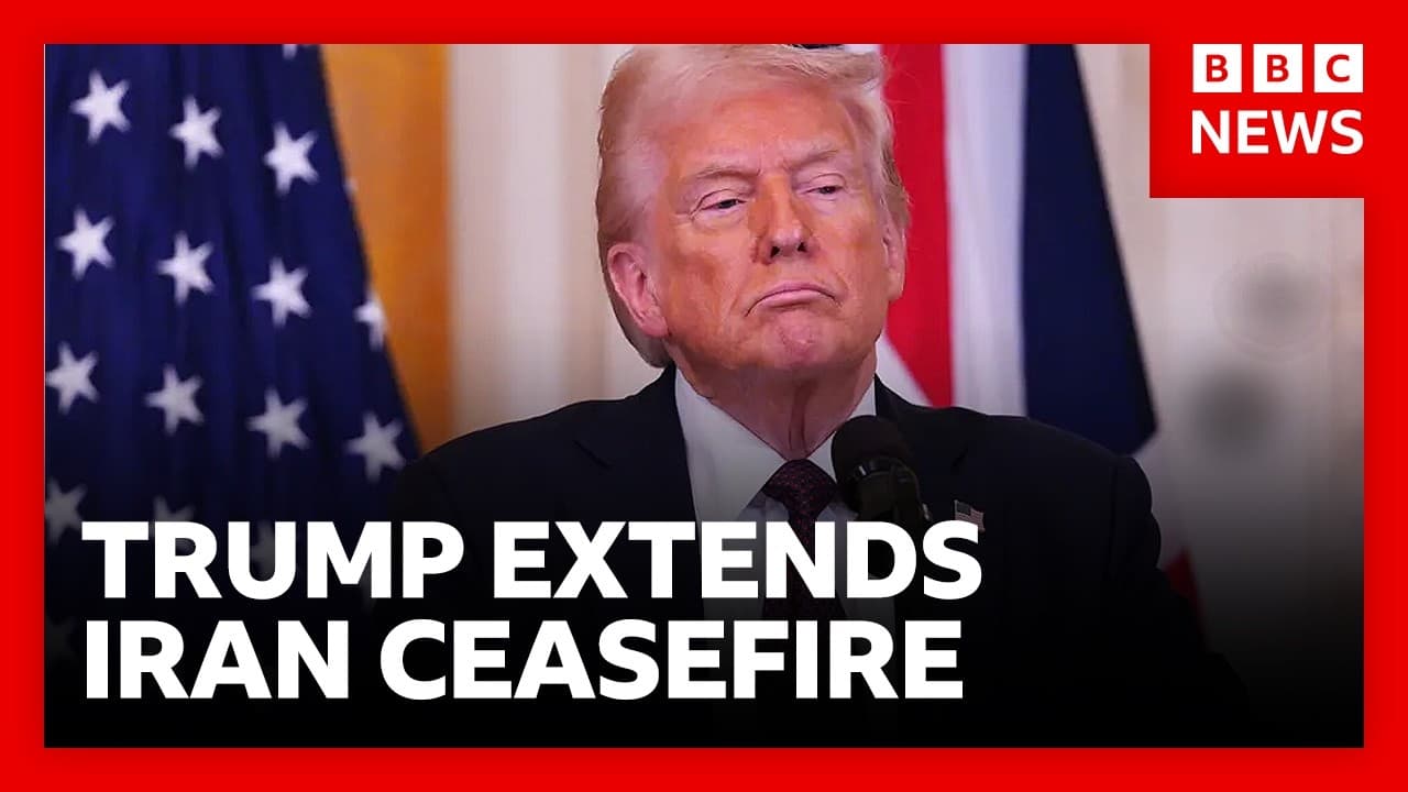 Trump extends ceasefire until Iran submits “unified” peace proposal | BBC News - BBC News cover
