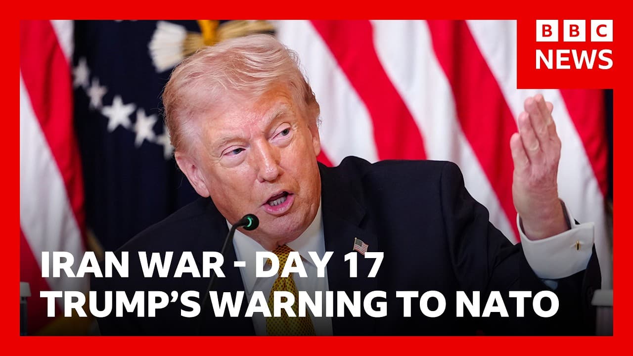 Trump pressures countries over Strait of Hormuz | BBC News - BBC News cover