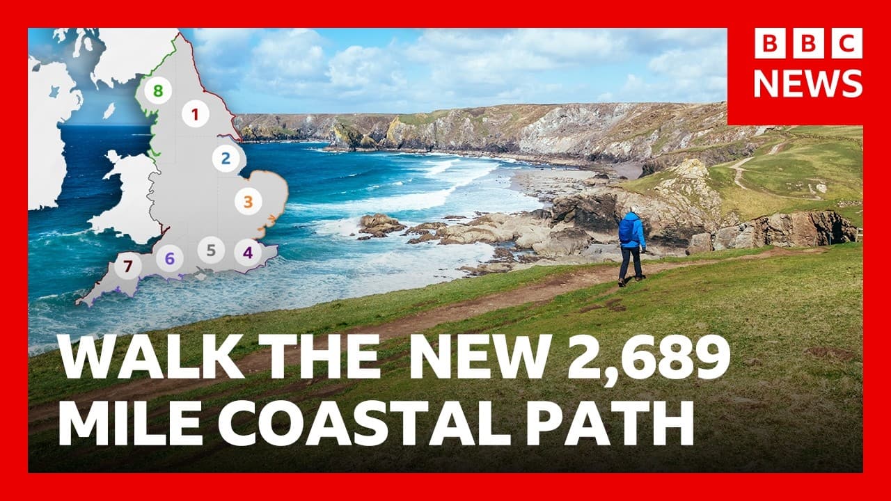 You can now walk the whole way around England | BBC News - BBC News cover
