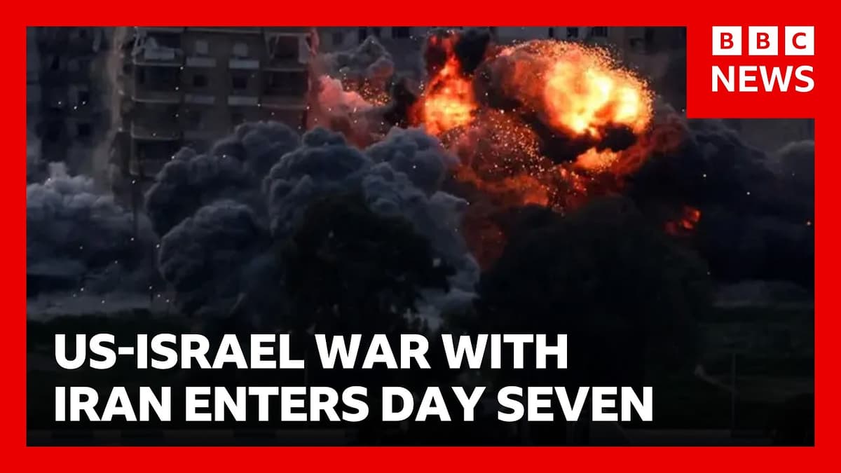 Tehran sees strikes 'every few hours' as US-Israel war with Iran enters seventh day | BBC News - BBC News cover