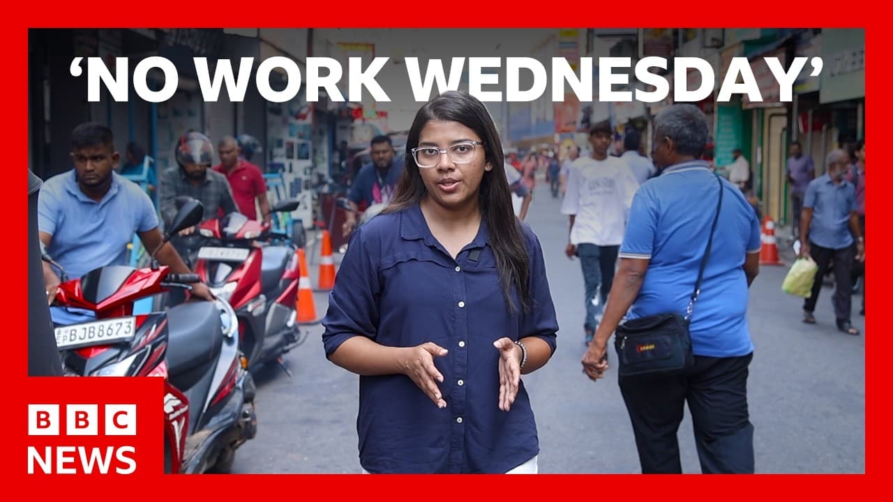 Sri Lanka declared Wednesdays a day off - what’s it like? | BBC News - BBC News cover