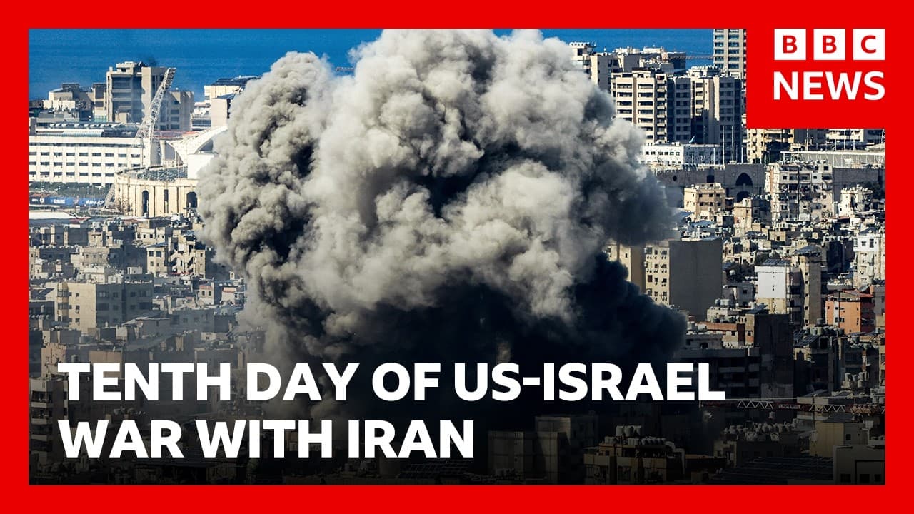 US-Israel war with Iran enters its 10th day | BBC News - BBC News cover