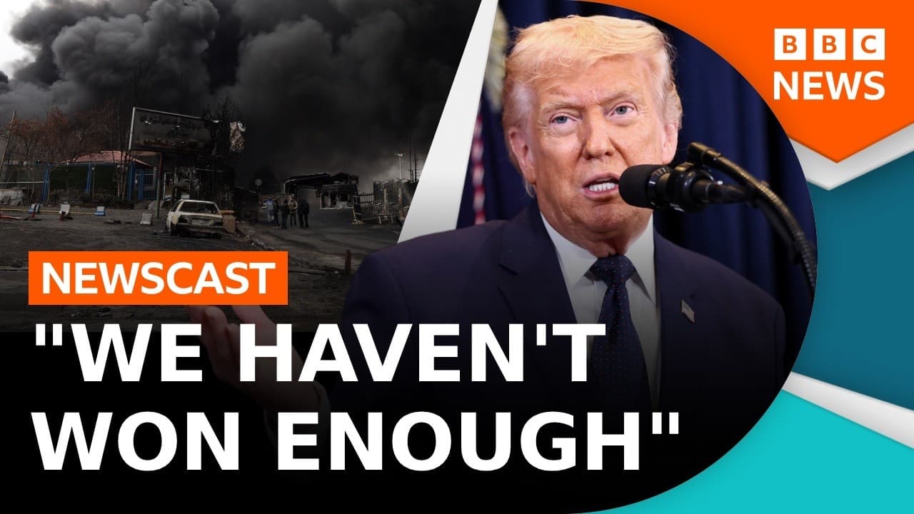 Does President Trump think the Iran war is about to end? | BBC Newscast - BBC News cover