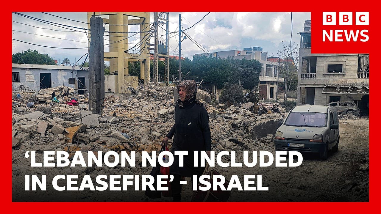 Israel supports US-Iran ceasefire but says it 'does not include Lebanon' | BBC News - BBC News cover