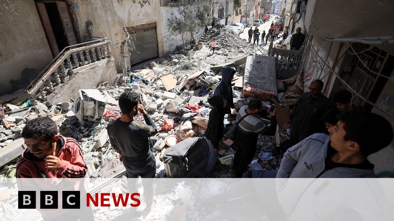 At least 13 killed as Israel launches fresh Gaza strikes | BBC News — BBC News cover