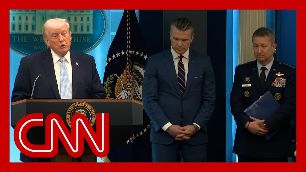 Trump news conference on Iran rescue - CNN cover