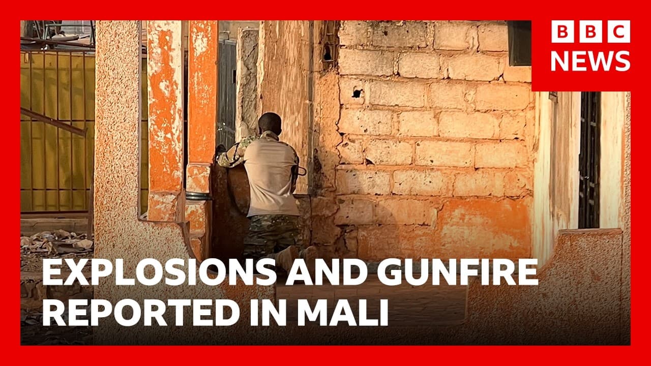Explosions and gunfire as armed groups launch co-ordinated attacks across Mali | BBC News - BBC News cover