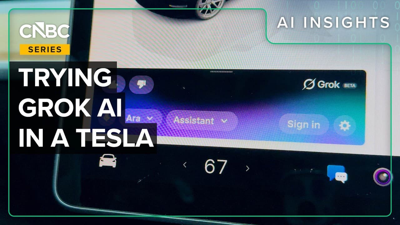 We Tried xAI's Grok Chatbot In A Tesla — Is It A Dangerous Distraction? - CNBC cover