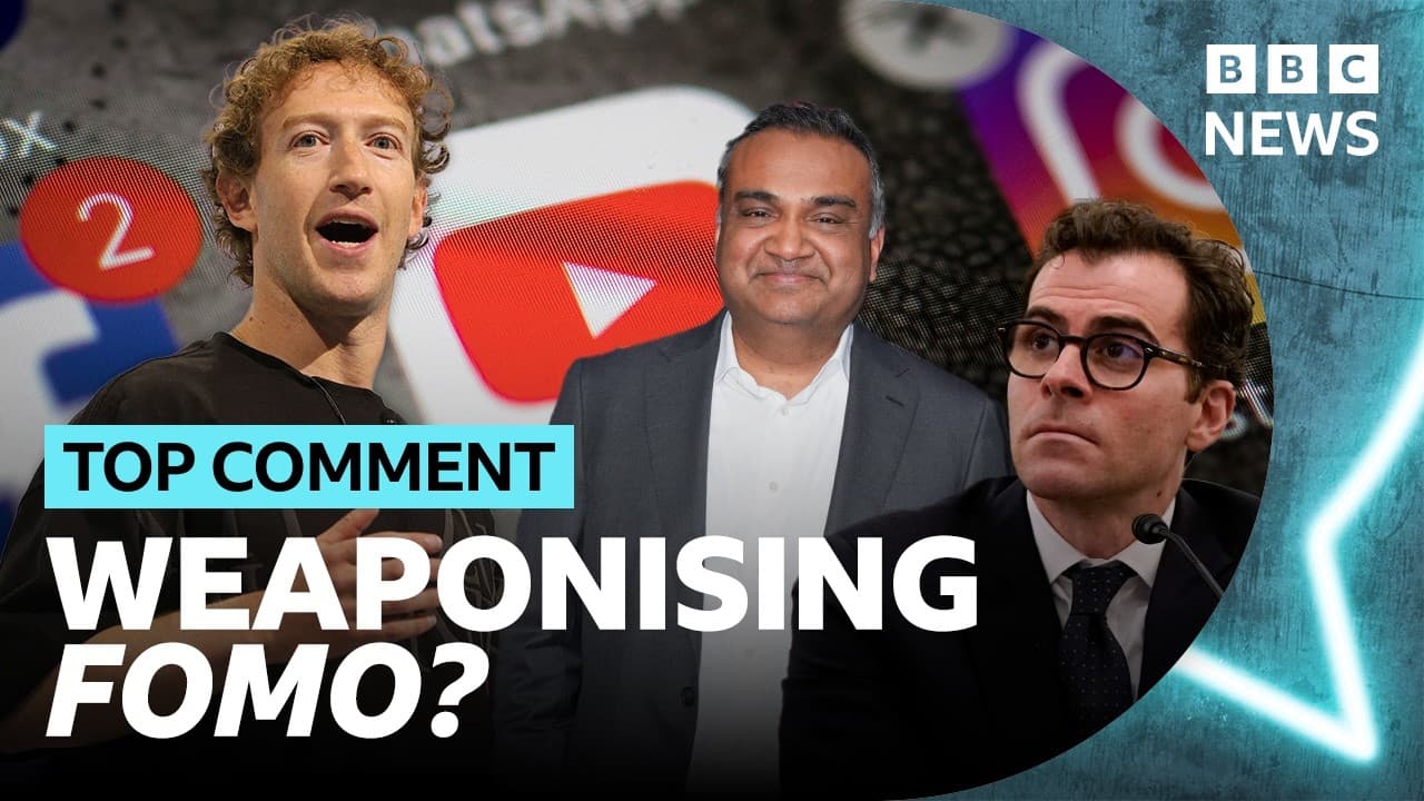 Did Meta and YouTube weaponise FOMO? | top comment - BBC News cover