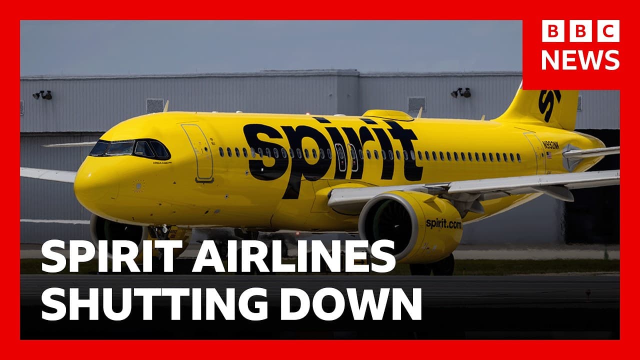 Spirit Airlines shutting down after rescue talks collapse | BBC News - BBC News cover