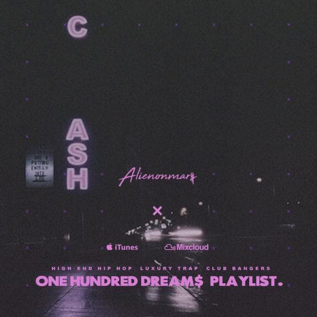 ALIENONMAR$ - ONE HUNDRED DREAM$ PLAYLIST - The Mars Mixshow cover