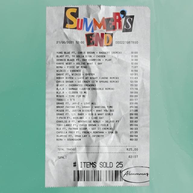 ALIENONMARS - SUMMER'S END PLAYLIST - The Mars Mixshow cover