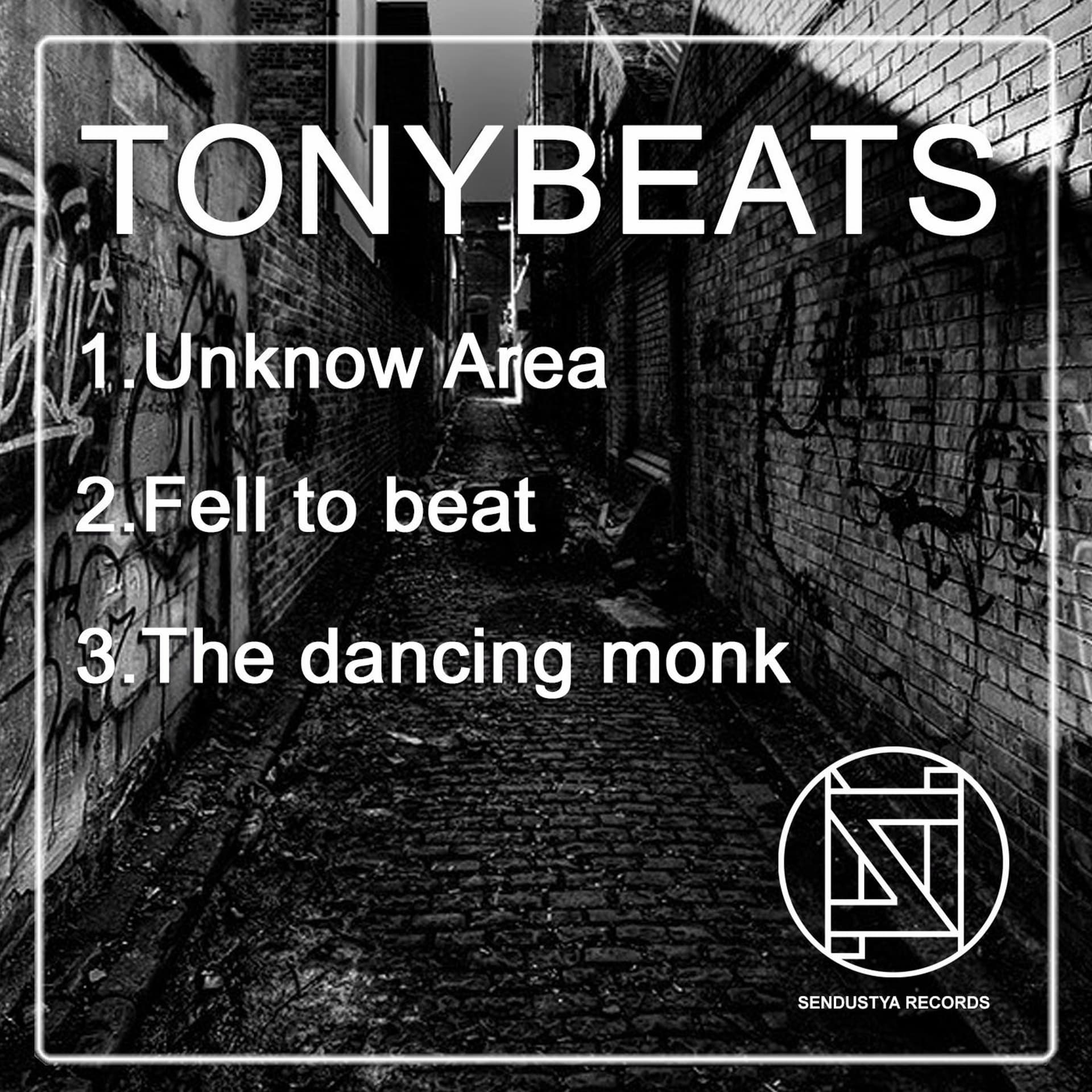 TONYBEATS - Unknow Area +  Fell To Beat +  The Dancing Monk - Sendustia records cover