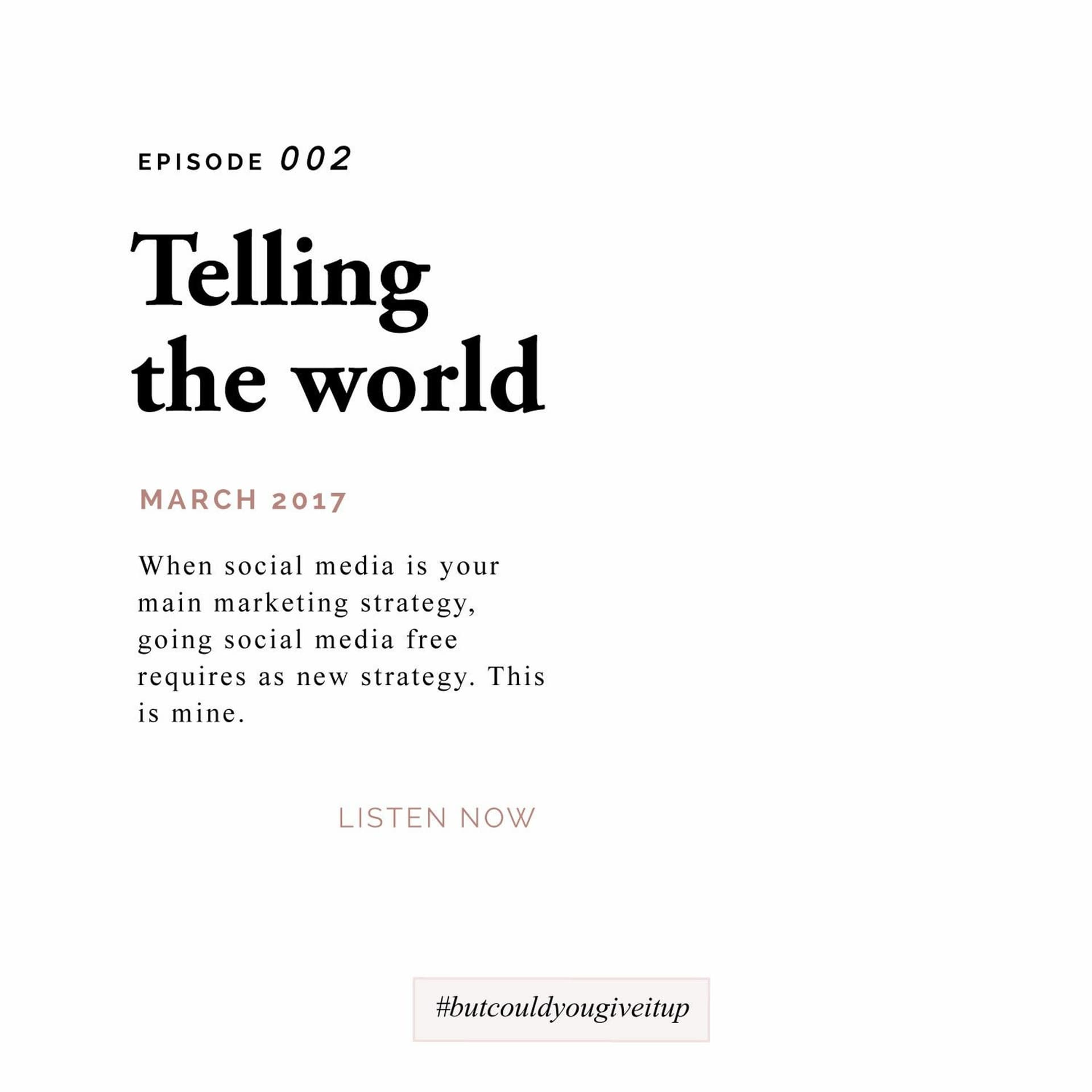 Telling The World - But Could You Give It Up? cover