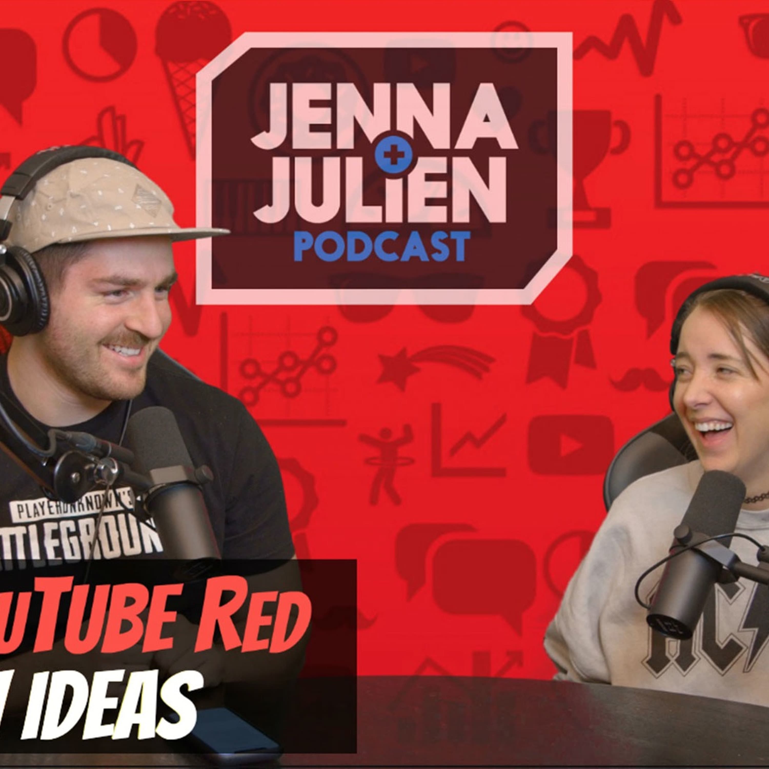 Podcast #175 - Our YouTube Red Show Ideas - Jenna & Julien Podcast cover