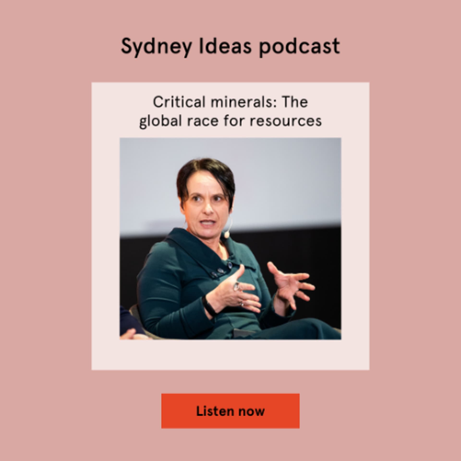 Critical minerals: The global race for resources - Sydney Ideas cover