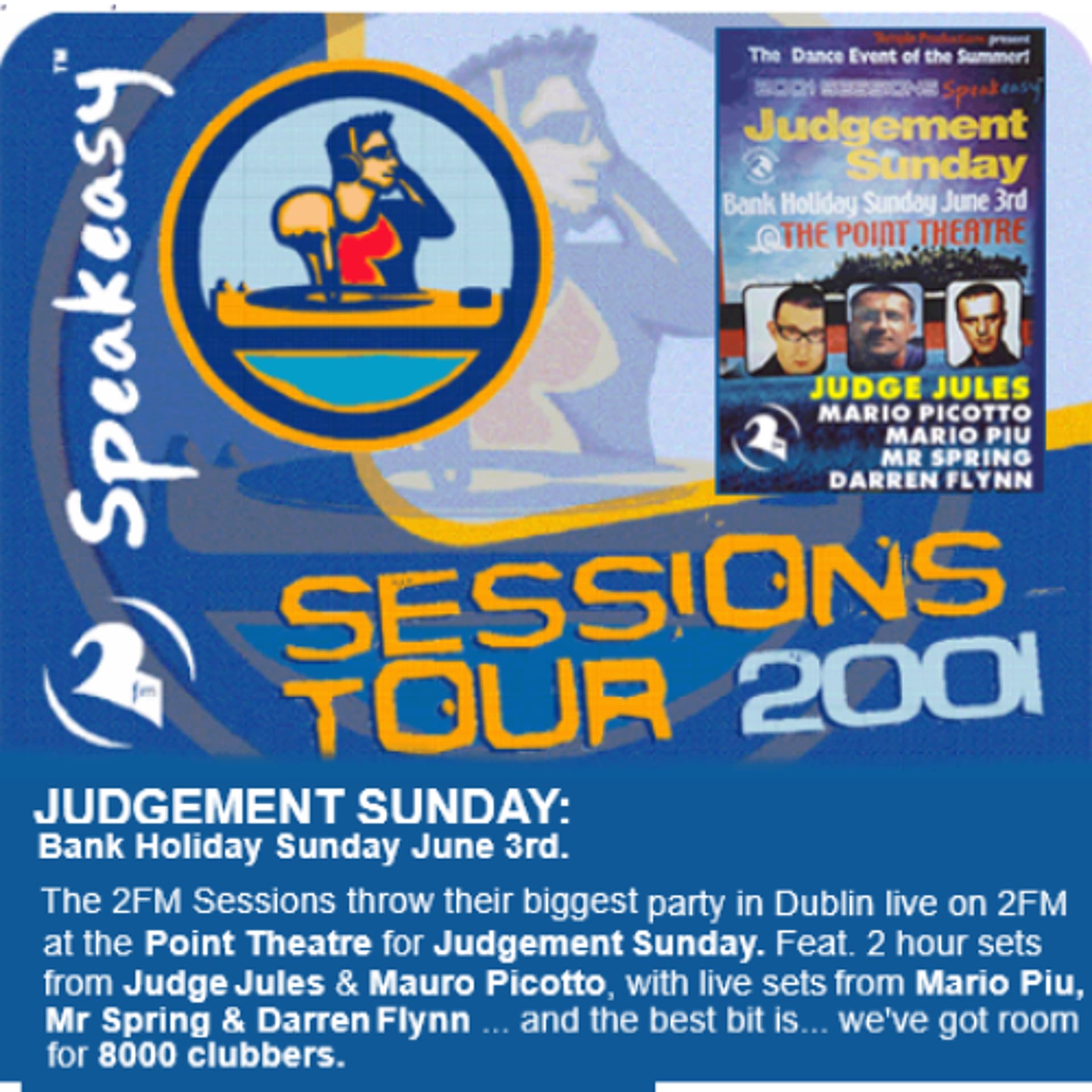 Mauro Picotto @ Judgement Sunday at The Point Dublin June 3rd 2001 - Gerry Power cover