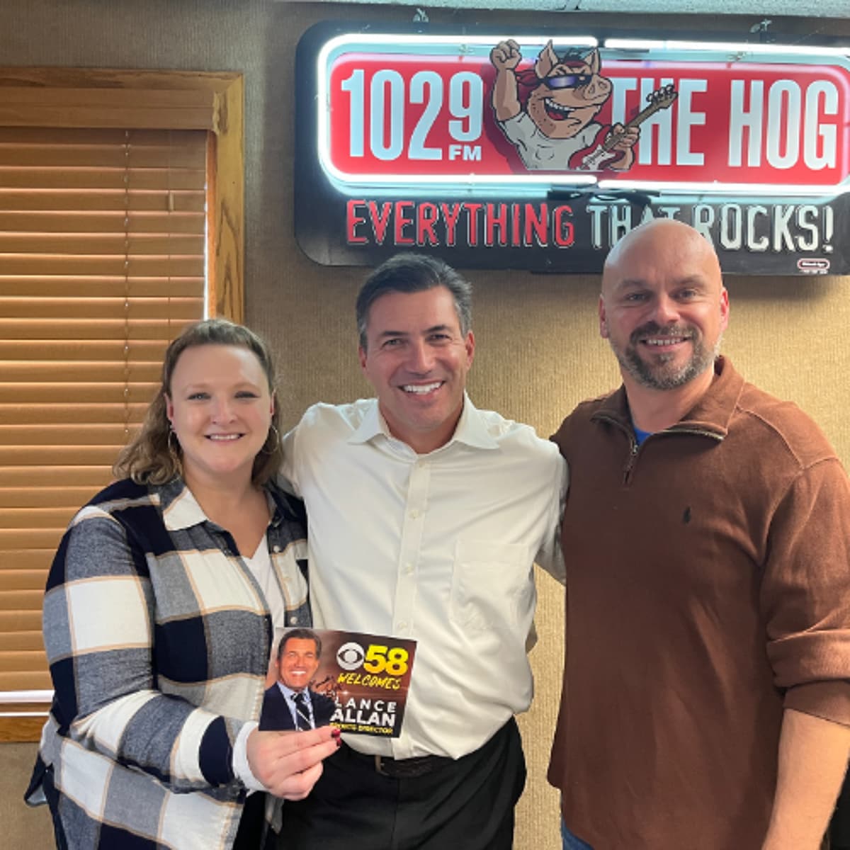 11/13/25 - Lance Allan of CBS 58 - Borna & Mandy On 102.9 The Hog cover