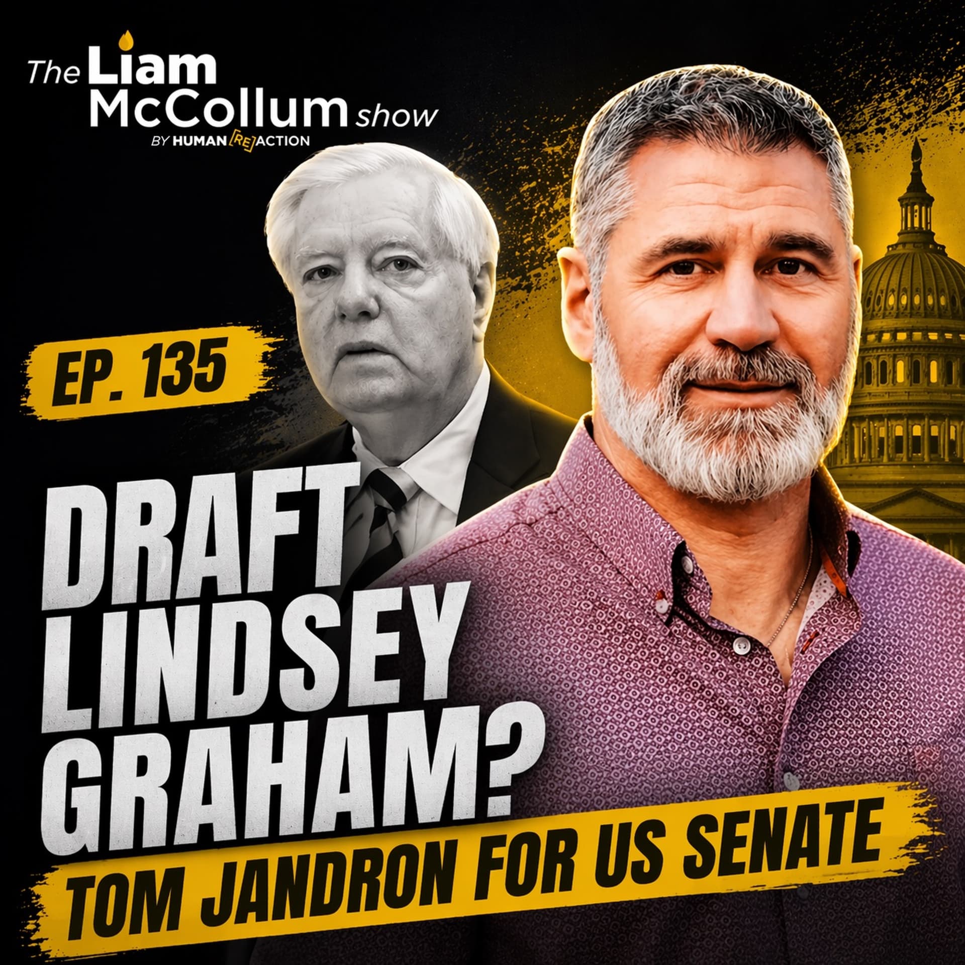 Ep. 135 Draft Lindsey Graham? Tom Jandron on his US Senate run - The Liam McCollum Show cover