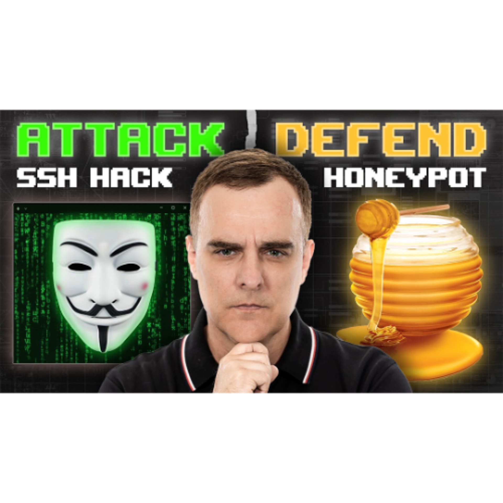 #501: Brute Force SSH & Build a Honeypot Now (Hydra and Cowrie Demo) - David Bombal cover