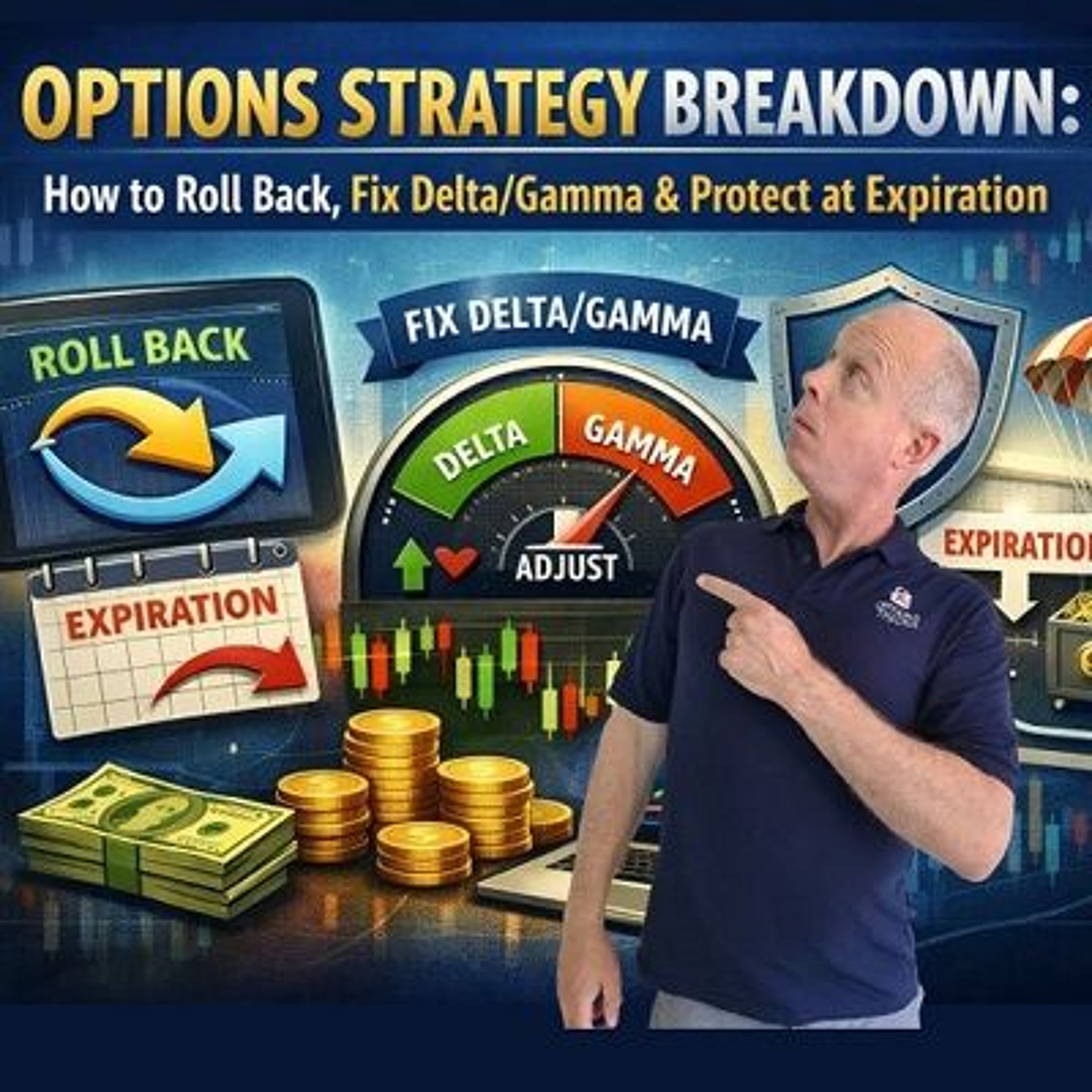 Options Strategy Breakdown How to Roll Back, Fix Delta / Gamma and Protect at Expiration - Locke In Your Success cover