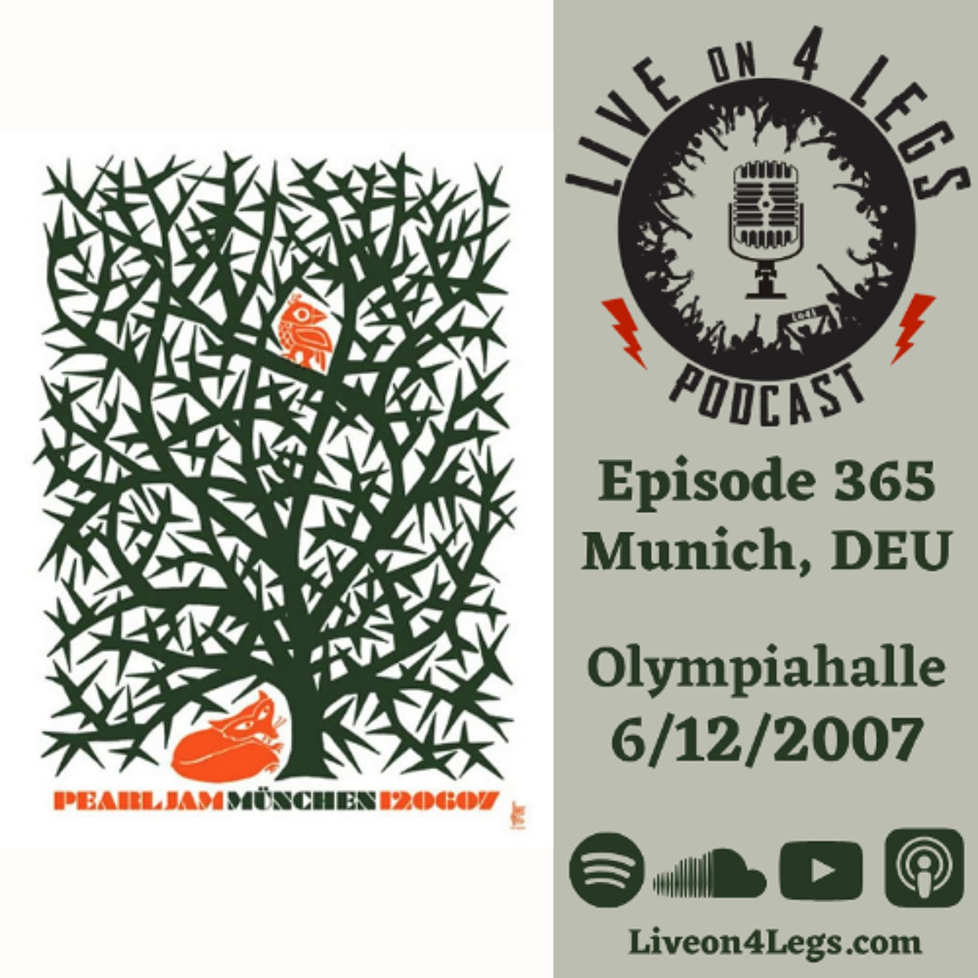 Episode 365: Munich, DEU - 6/12/2007 - Live On 4 Legs: Pearl Jam Podcast cover