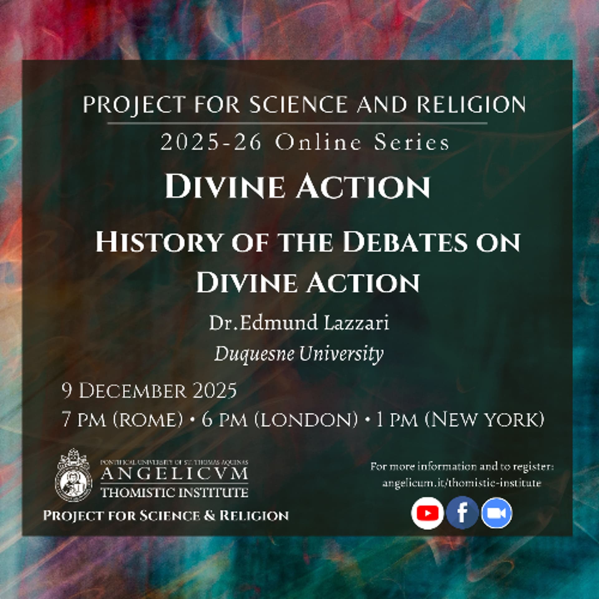History of the Debates on Divine Action | Dr. Edmund Lazzari — Angelicum Thomistic Institute cover