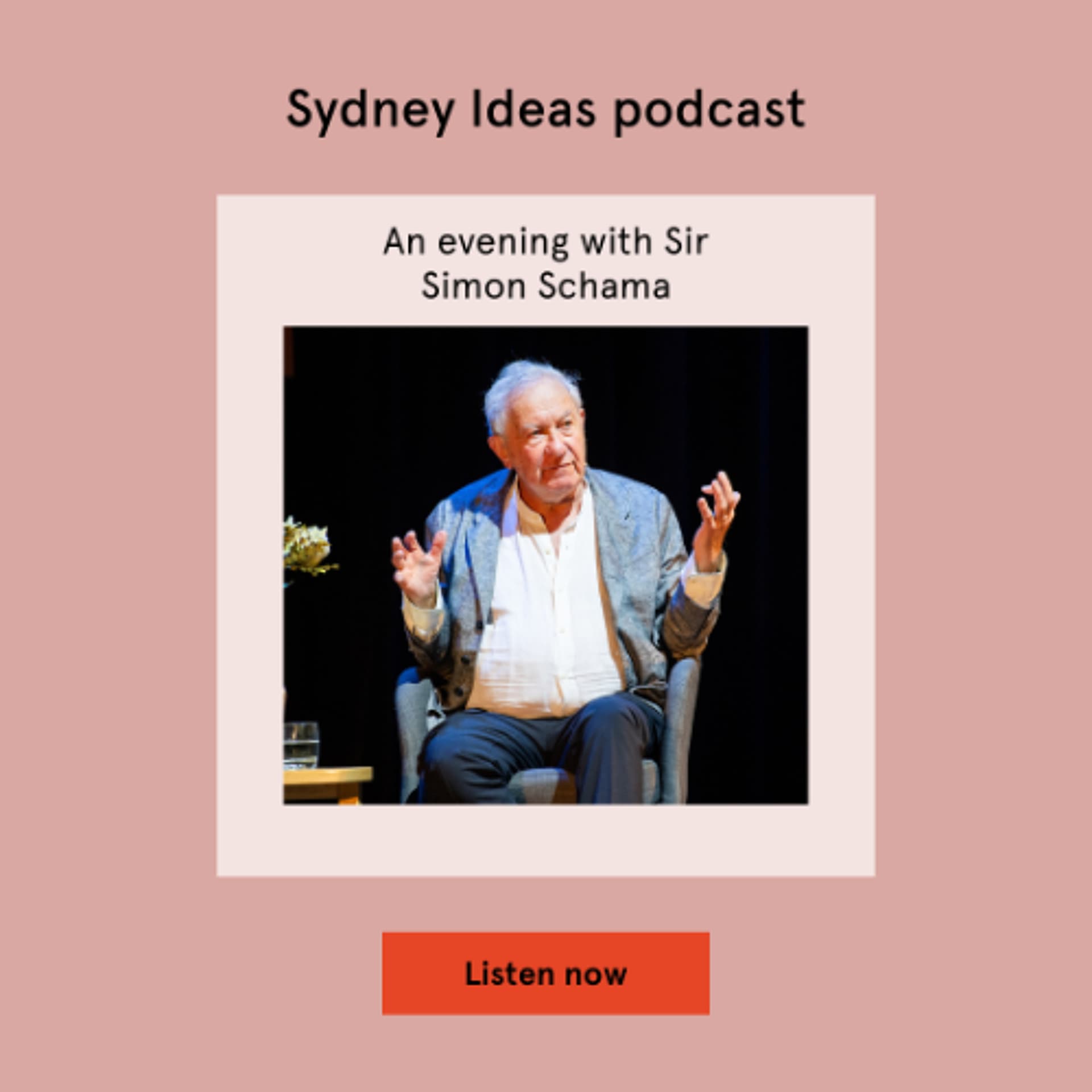 An evening with Sir Simon Schama - Sydney Ideas cover