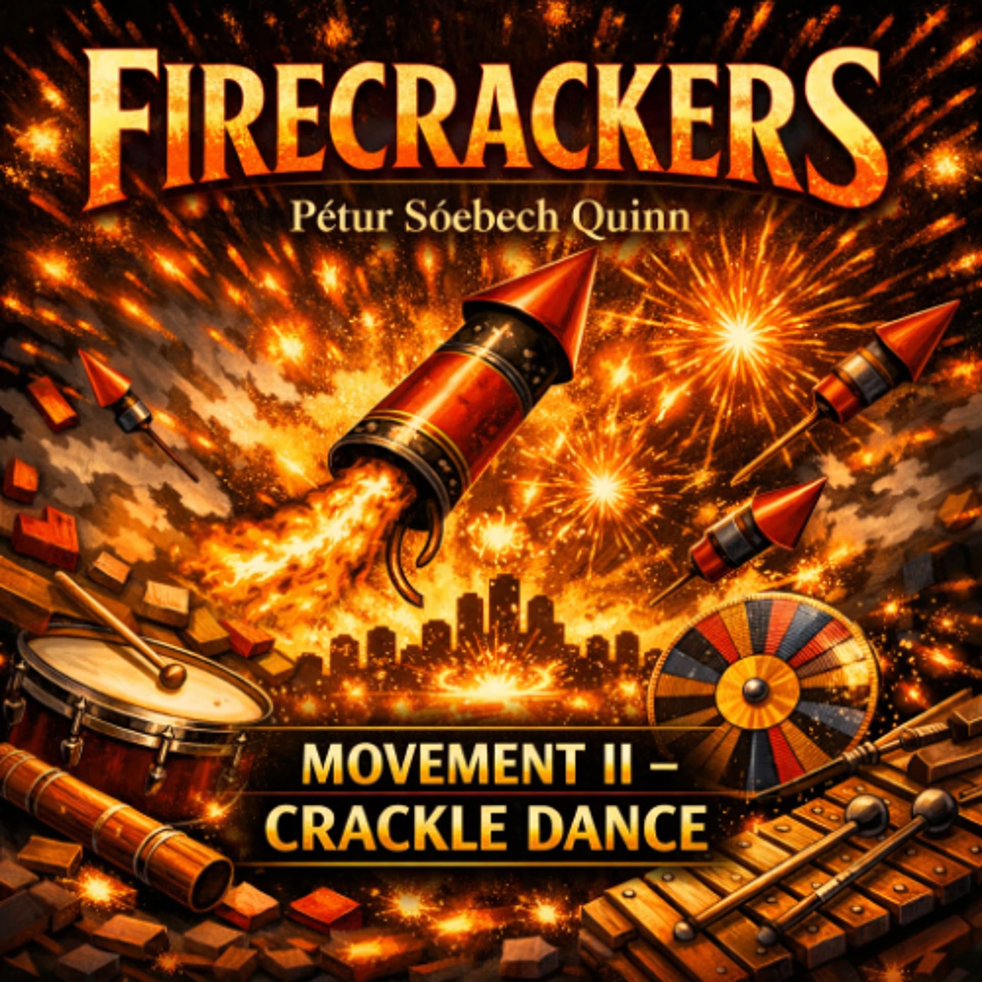 Firecrackers MOVEMENT II — Crackle Dance — Pétur Söebech Quinn cover