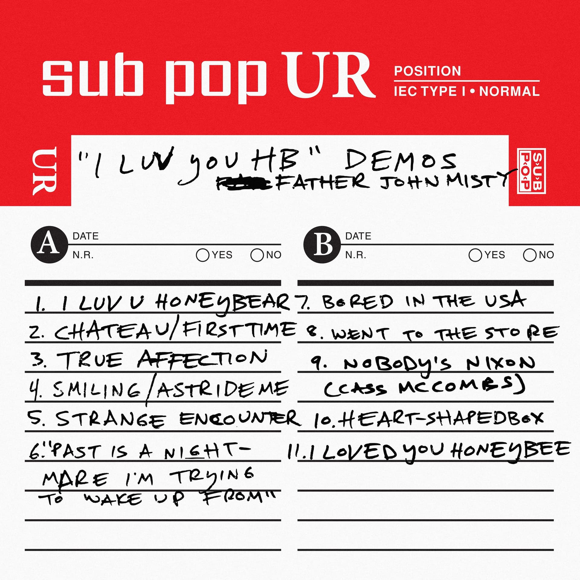 Father John Misty - Heart-Shaped Box - Sirius XM Session - Sub Pop cover