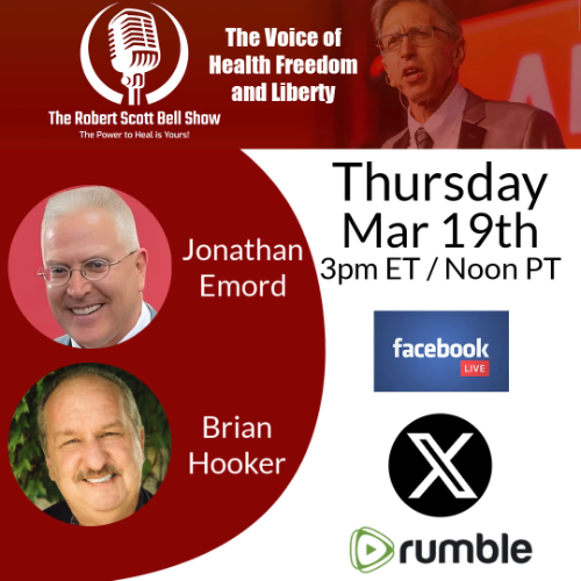 Jonathan Emord, Big Pharma Food Control, Left In Distress Study, Brian Hooker, Will RFK Ruling Stand - The RSB Show 3-19-26 - The Robert Scott Bell Show cover