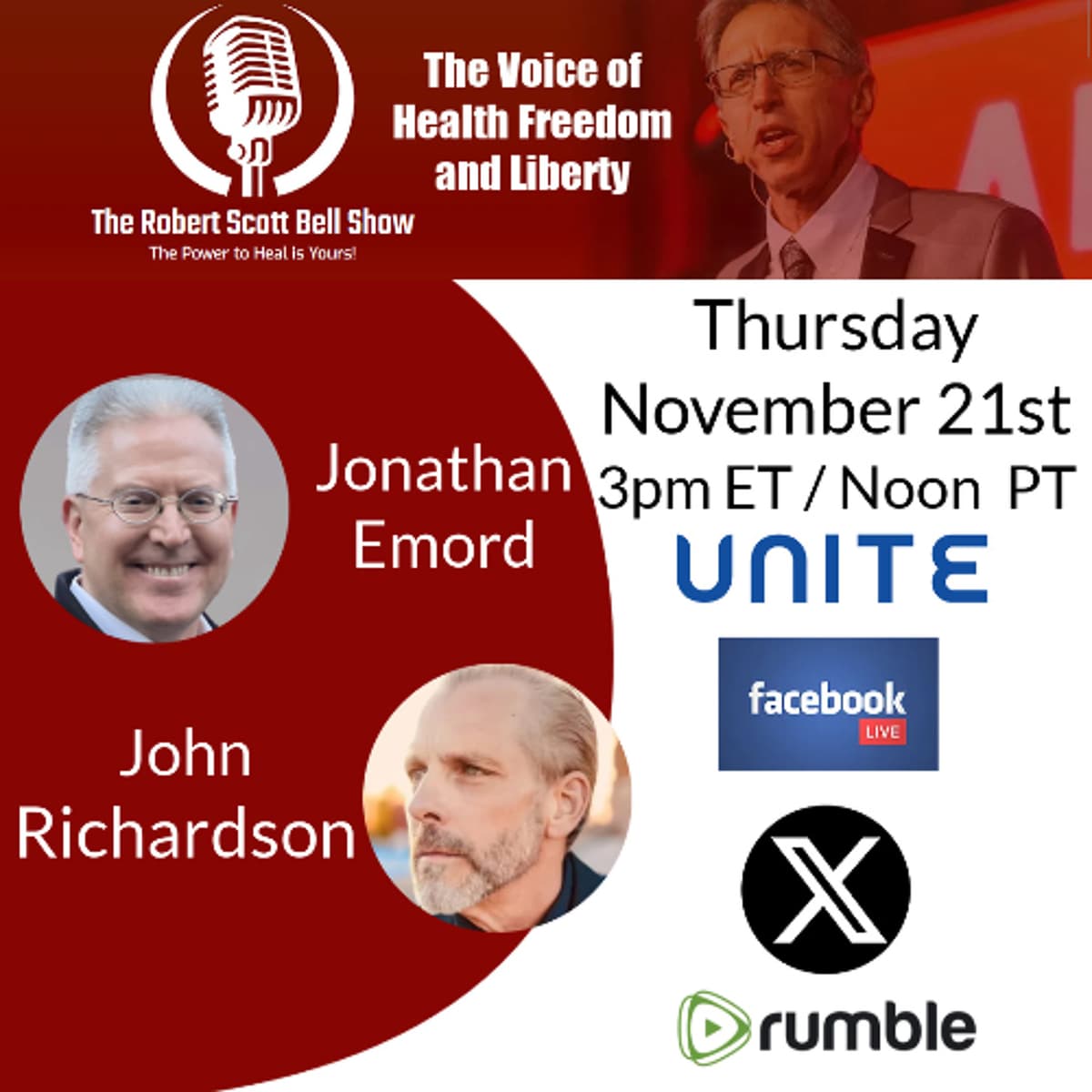 Jonathan Emord, Junk food lobby, Russian escalation, John Richardson, Richardson Nutrition Center, Judy Mikovits, Pancreatic Cancer Day - The RSB Show 11-21-24 - The Robert Scott Bell Show cover
