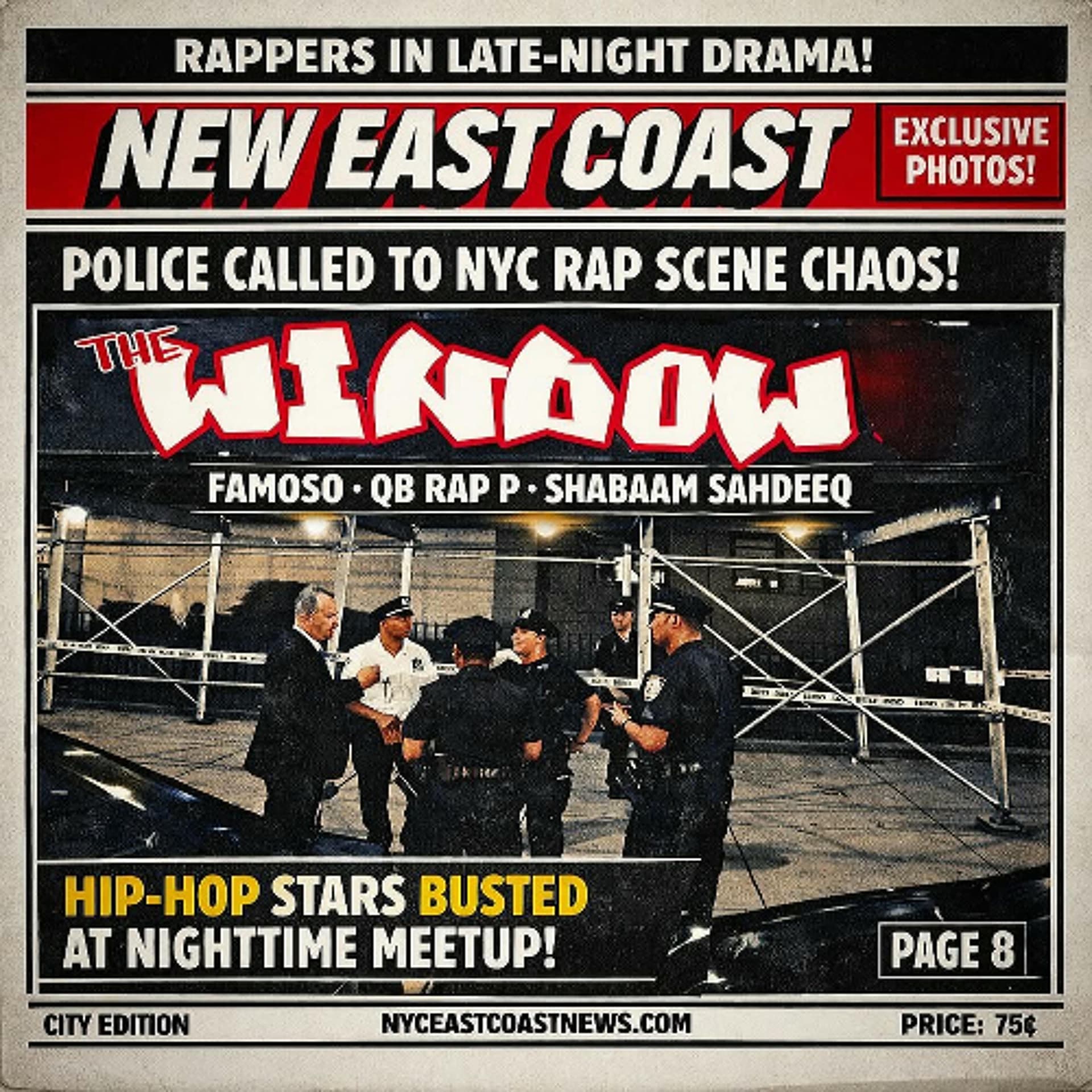 Famoso, Shabaam Sahdeeq, QB Rap P  "The Window" - Hardtimes Records cover