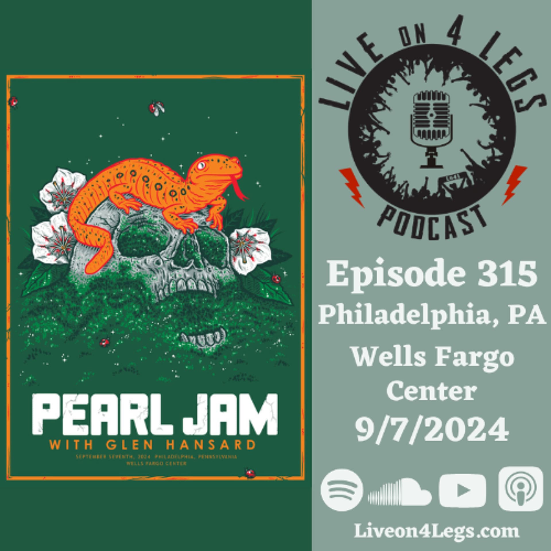 Episode 315: Philadelphia, PA - 9/7/2024 — Live On 4 Legs: Pearl Jam Podcast cover