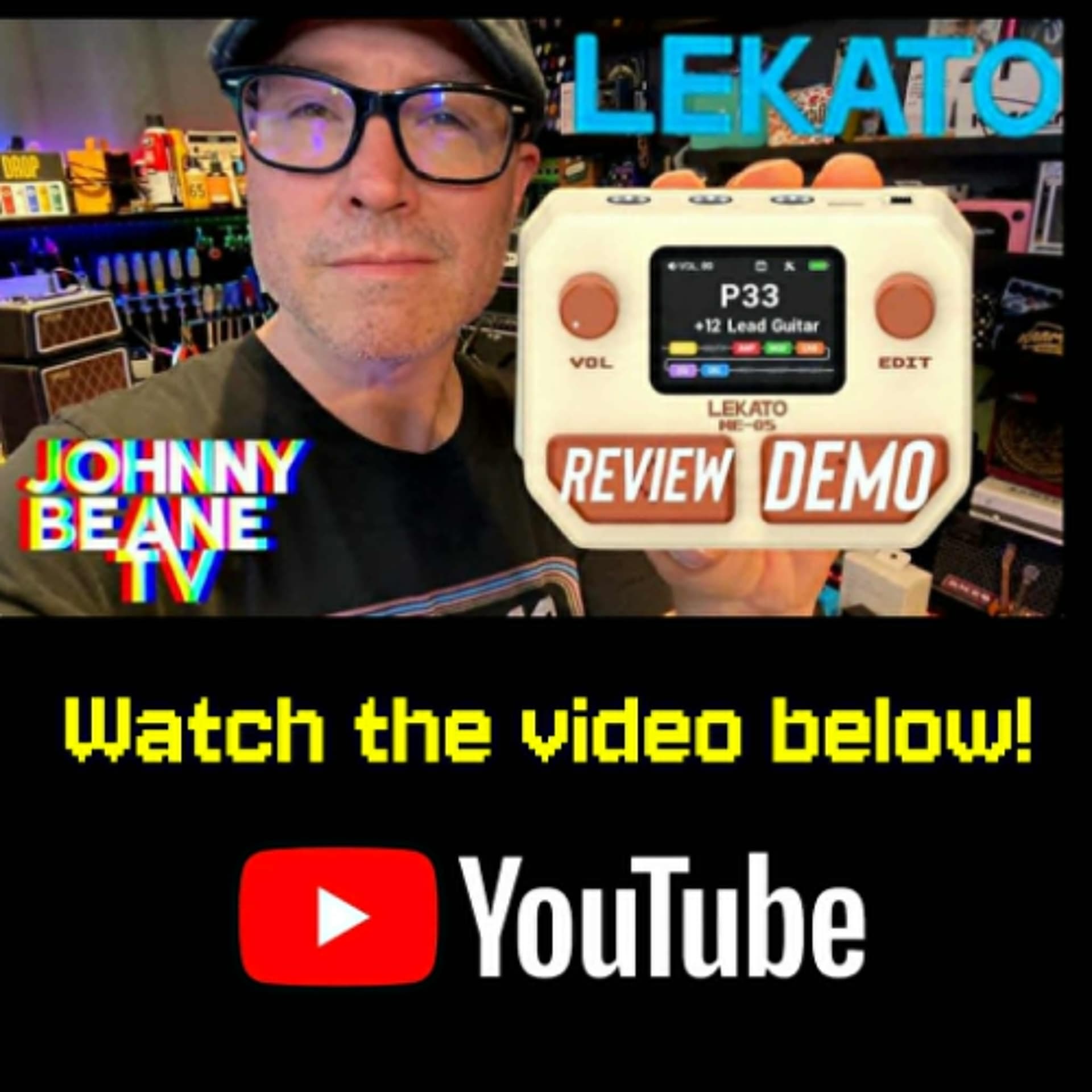 Lekato ME05 Multi Effects Processor Review 🎮 Guitar Pedal with Amp Modeling, Delay & Reverb Demo - The Johnny Beane Podcast cover