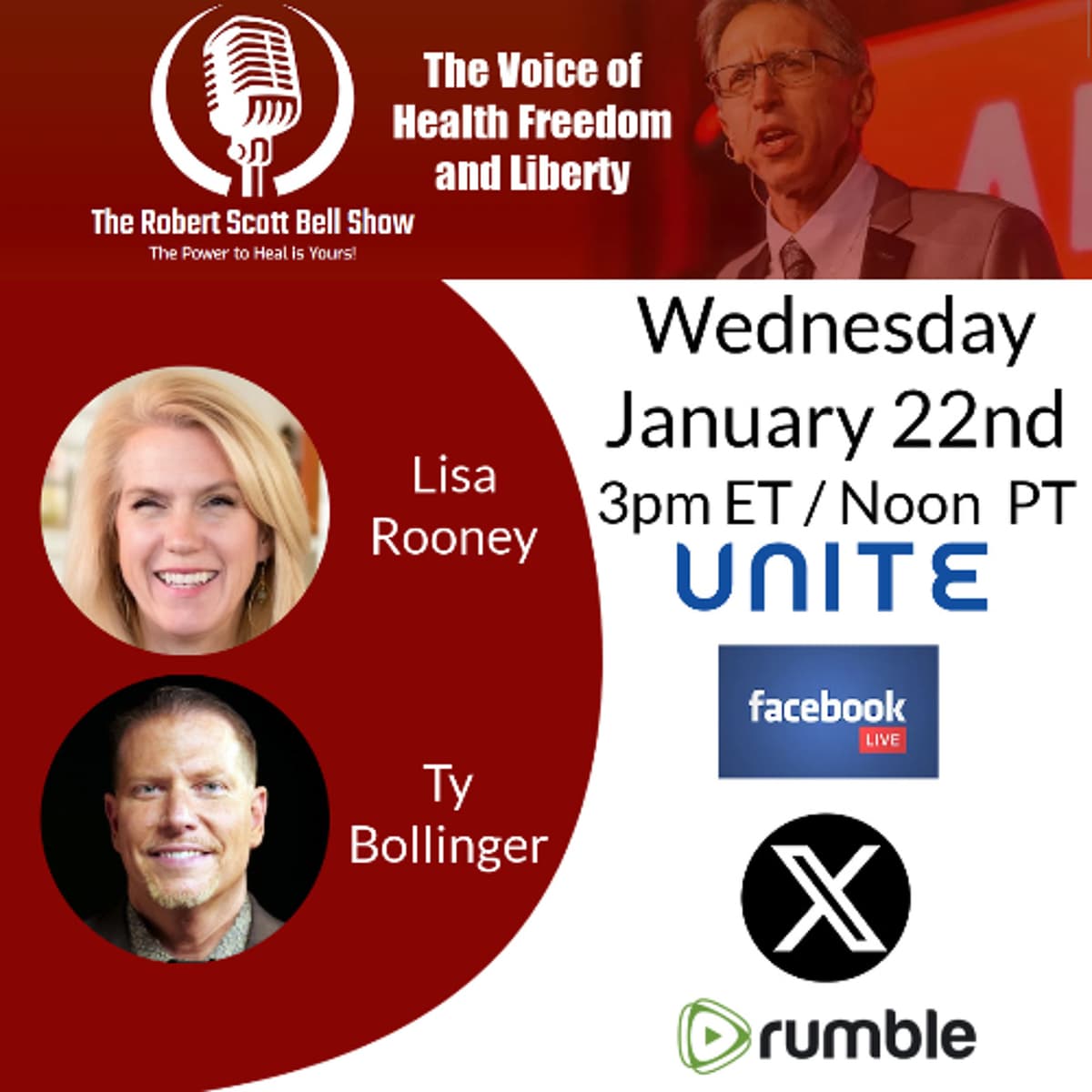 Trump’s mRNA Backlash, Lisa Rooney, Vibrant Life Integrative Coaching, Ditch and Switch, Ty Bollinger, J6 Pardons, MAHA - The RSB Show 1-22-25 - The Robert Scott Bell Show cover