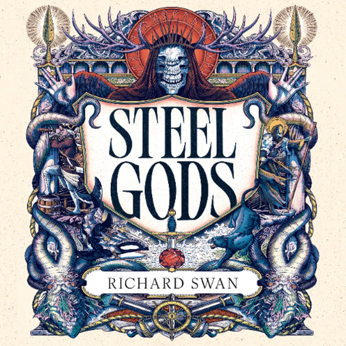 Steel Gods by Richard Swan Read by Zoe Mills and Nathaniel Priestley - Book Friends Forever cover