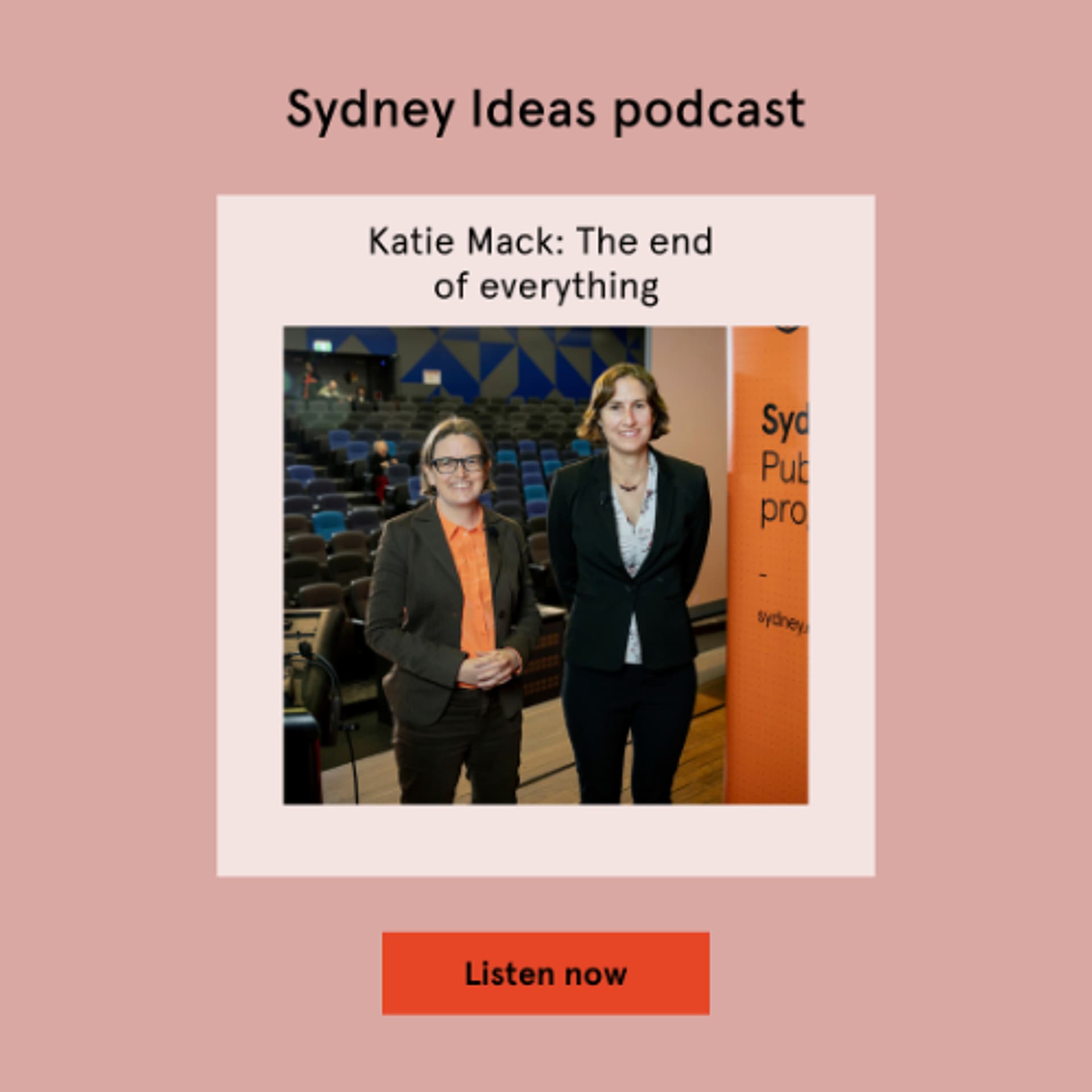 Katie Mack: The end of everything - Sydney Ideas cover